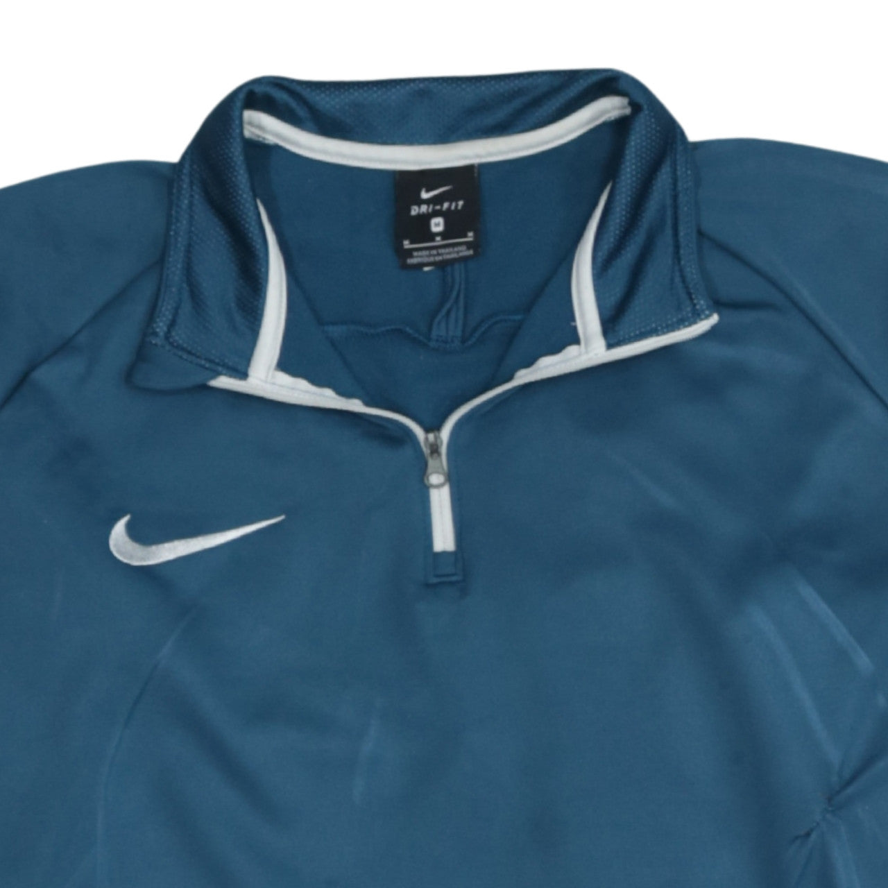 Nike Men's Blue Dri-Fit 1/4 Zip Long Sleeve Sports Sweatshirt M
