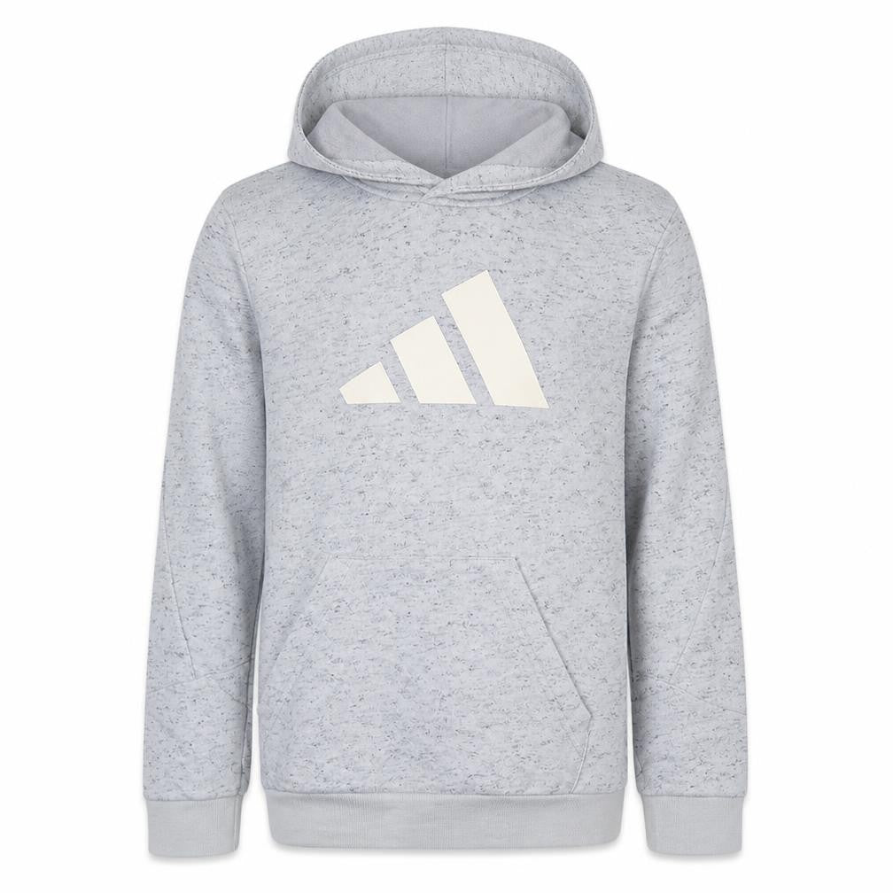 Adidas Boys Grey Pullover Hoodie Size 13-14 Years Regular Fit Logo Print