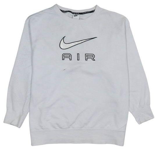 Nike Air White Women's 1X Pullover Sweatshirt with Logo Print