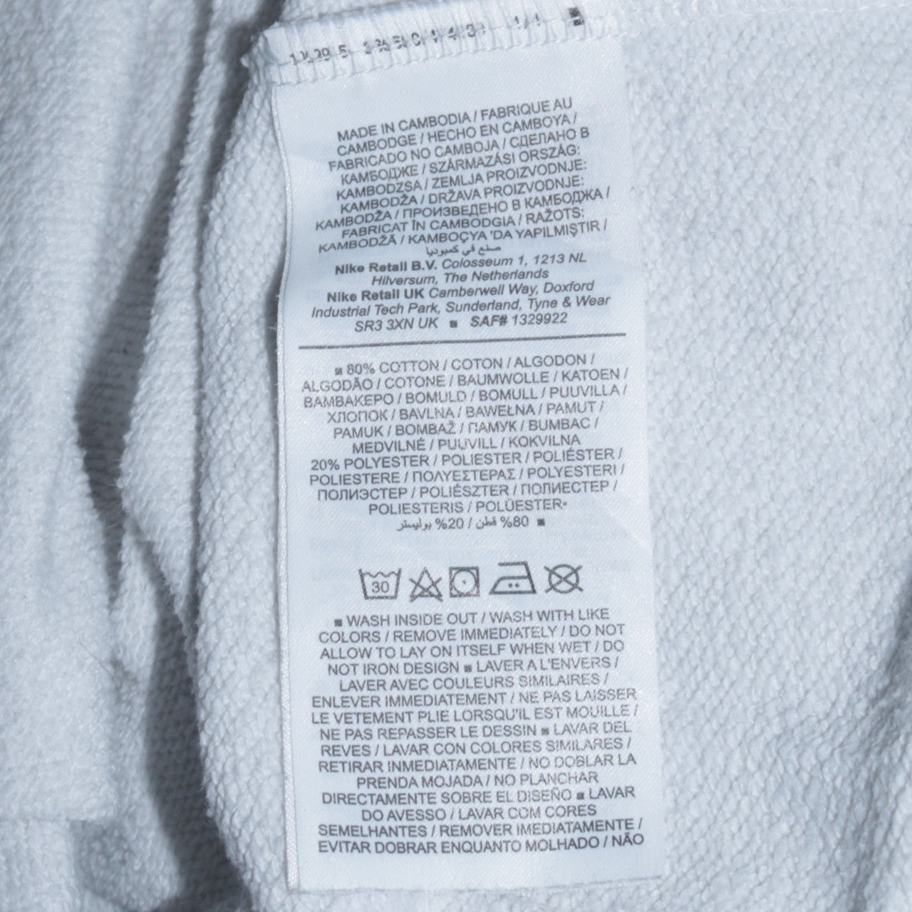 Nike Air White Women's 1X Pullover Sweatshirt with Logo Print