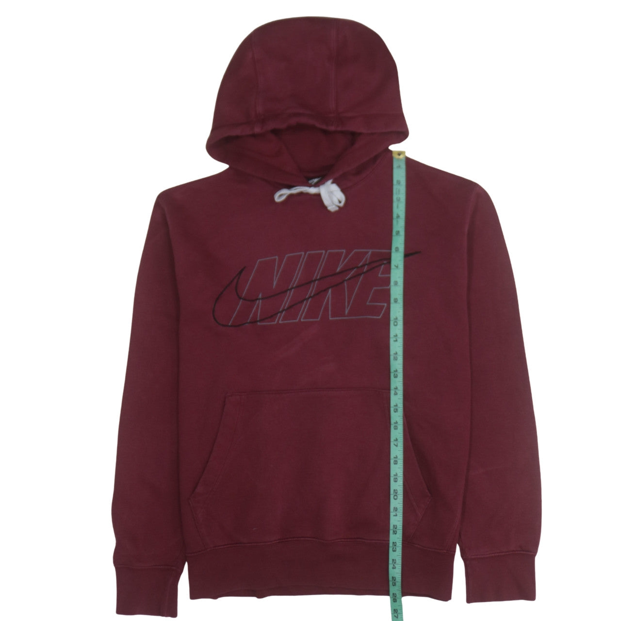 Nike Men’s Red Pullover Hoodie M Regular Fit Sportswear