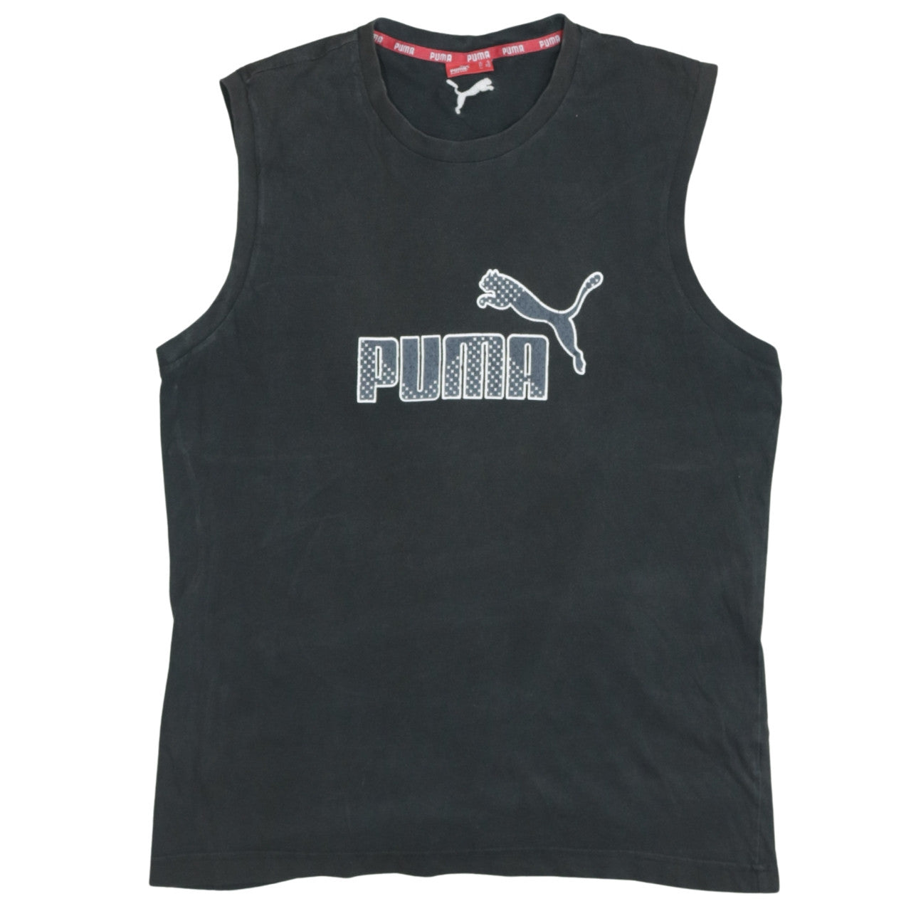 Puma Men's Black XL Sleeveless Logo Tank Top Gym Training Jersey