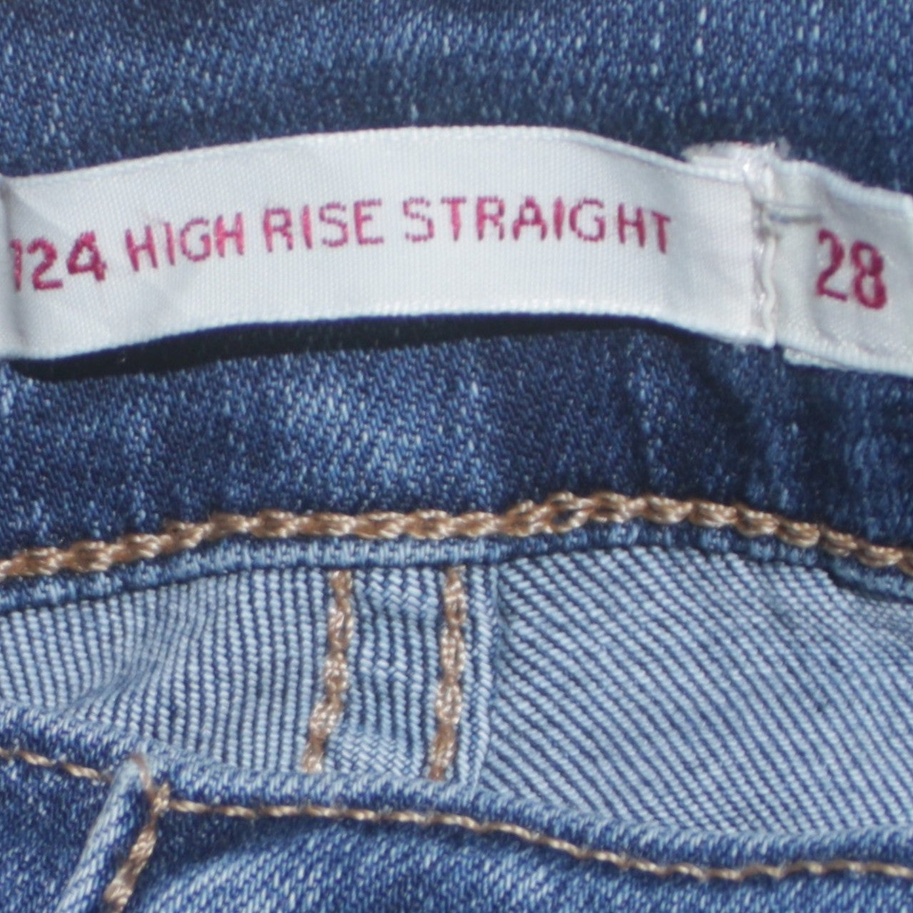 Levi's 724 High Rise Straight Blue Denim Women's Jeans Size 28