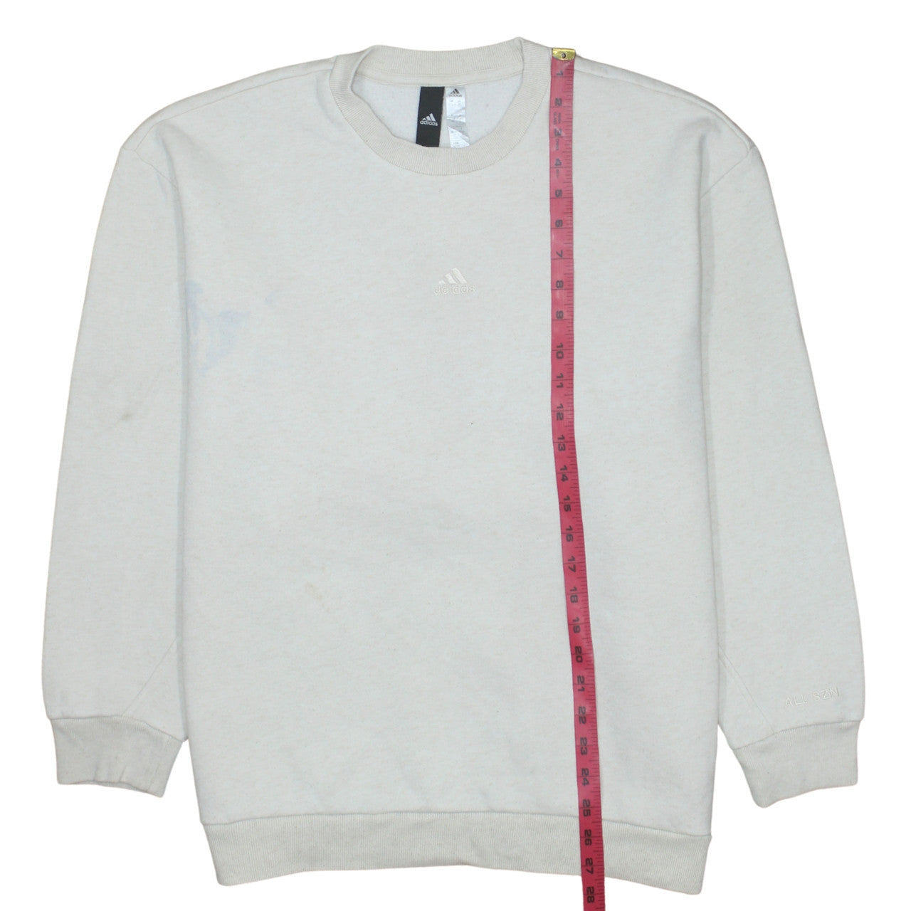 Adidas Women Beige Crew Neck Pullover Sweatshirt XS