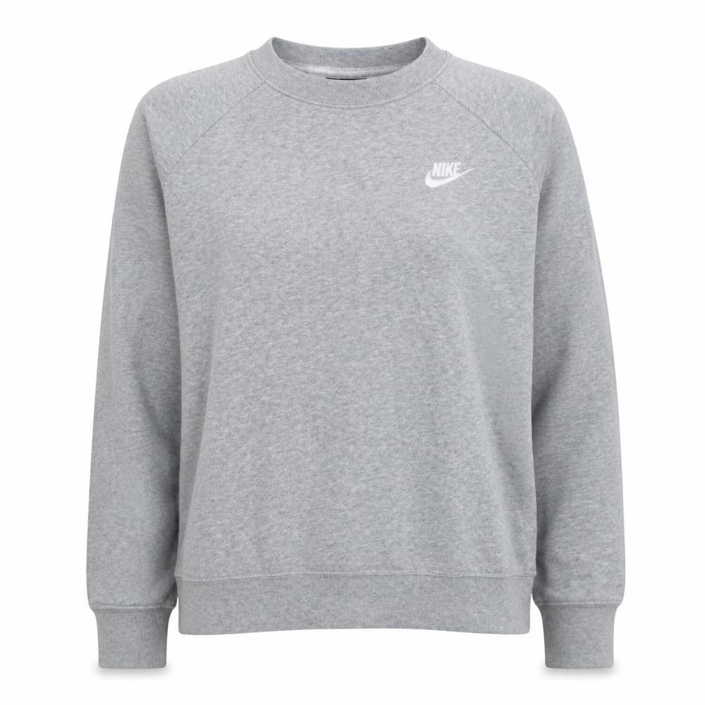Nike Women Grey Crew Neck Pullover Sweatshirt M