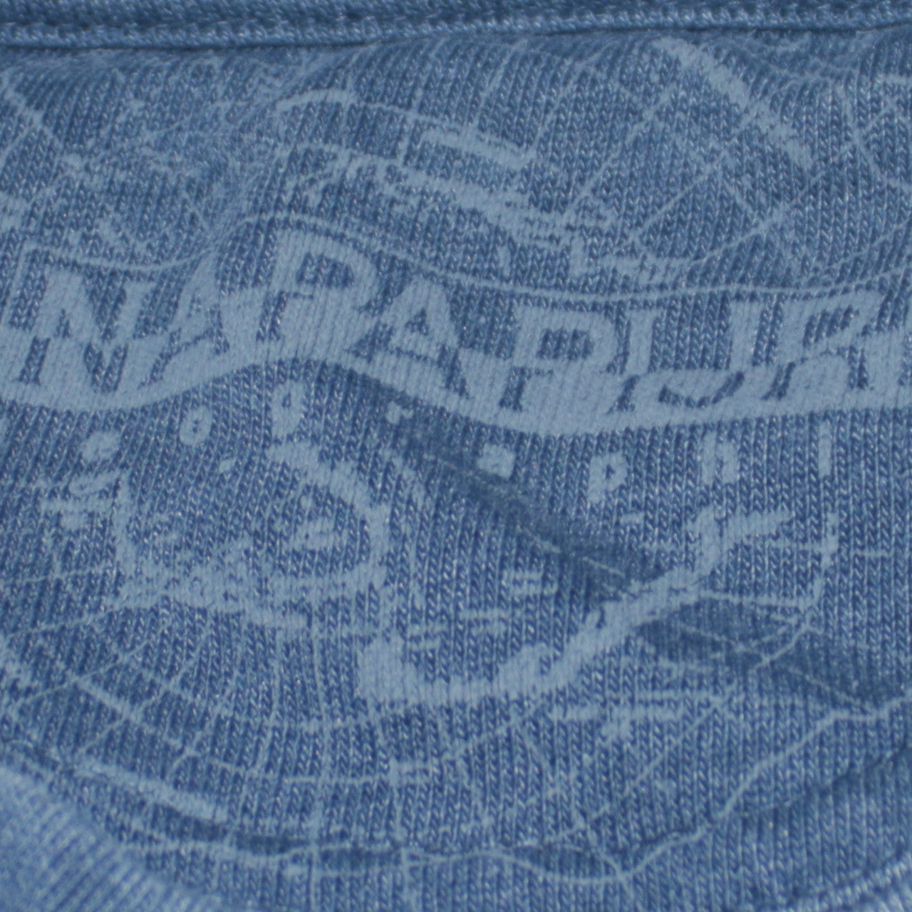 Napapijri Men Blue Medium Pullover Crew Neck Graphic Sweatshirt
