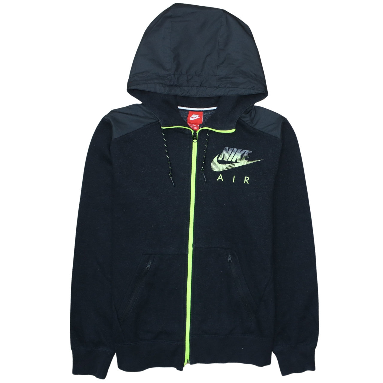 Nike Air Men's Black Full Zip Hoodie Medium Polyester Cotton