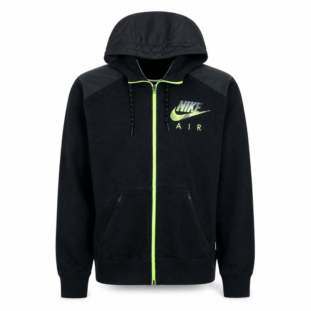 Nike Air Men's Black Full Zip Hoodie Medium Polyester Cotton