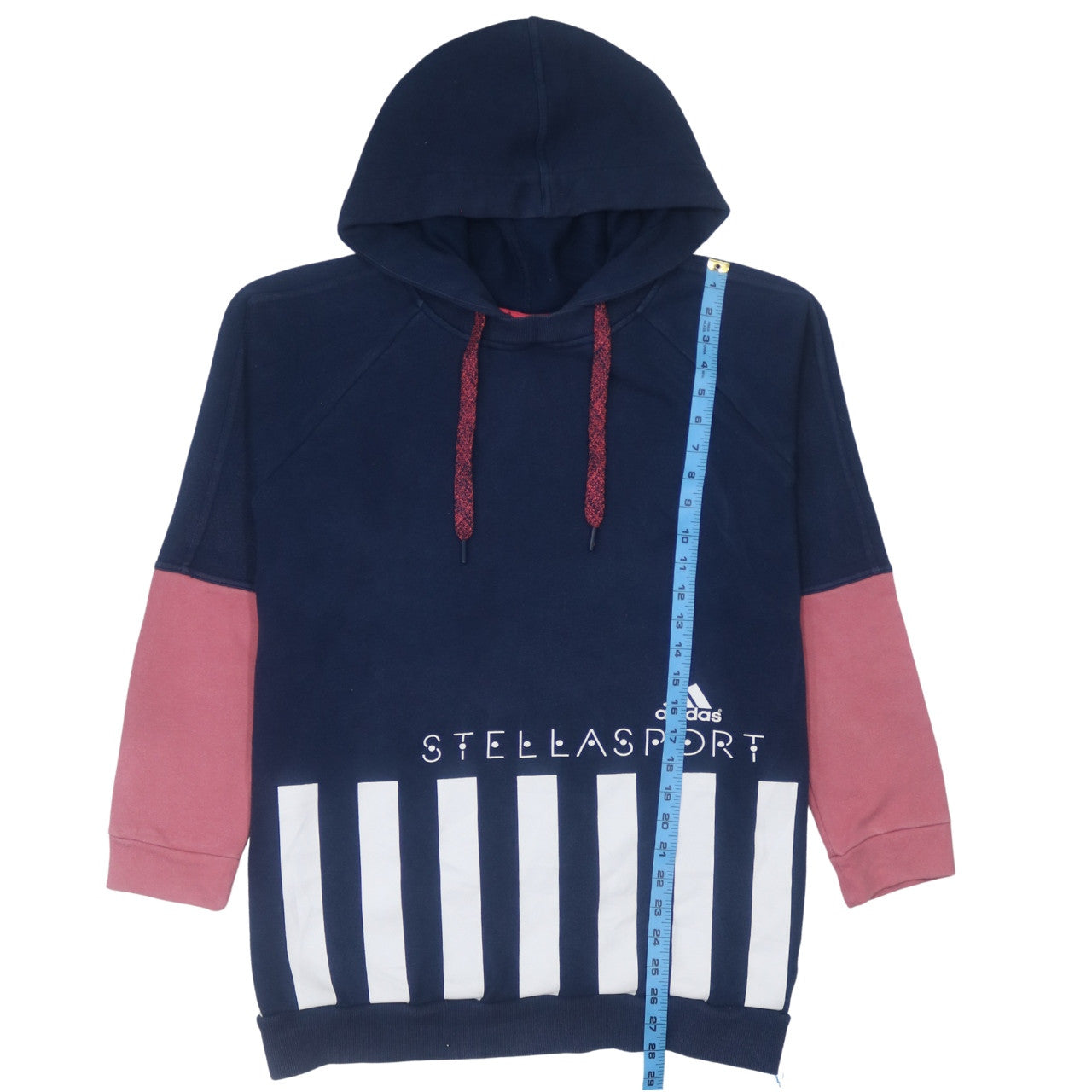 Adidas StellaSport Women's Navy & Pink Pullover Hoodie Size 16-18