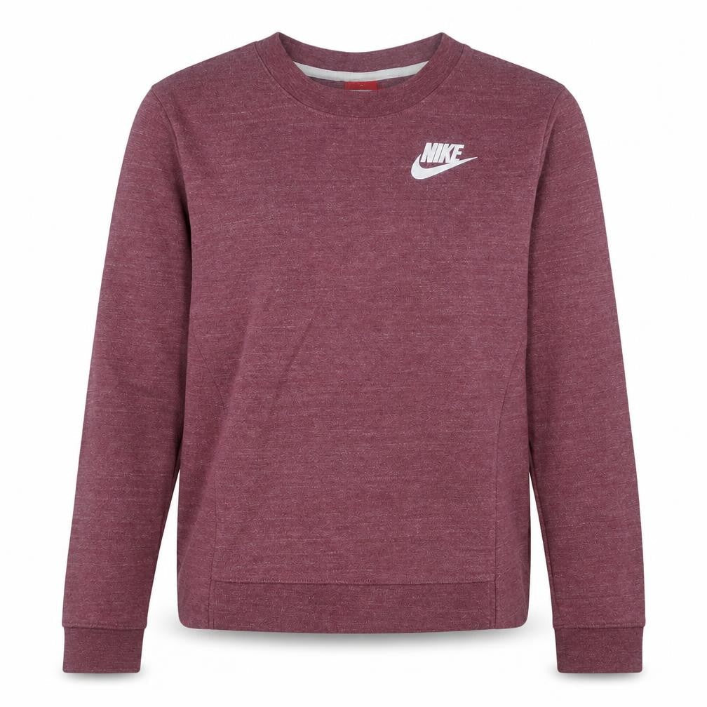 Nike Womens Burgundy Crew Neck Pullover Sweatshirt Size S