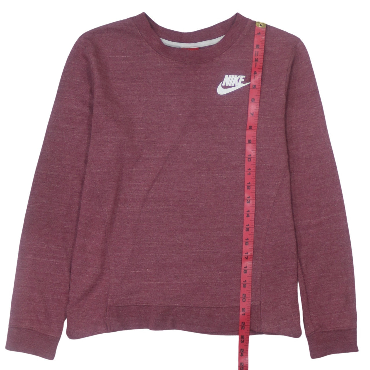 Nike Womens Burgundy Crew Neck Pullover Sweatshirt Size S