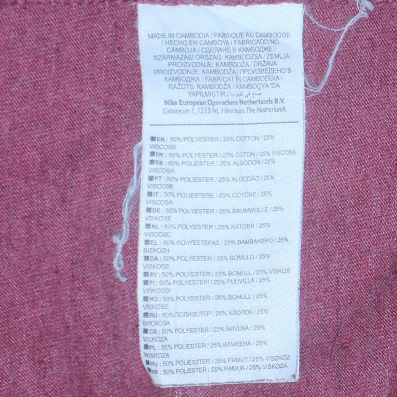 Nike Womens Burgundy Crew Neck Pullover Sweatshirt Size S