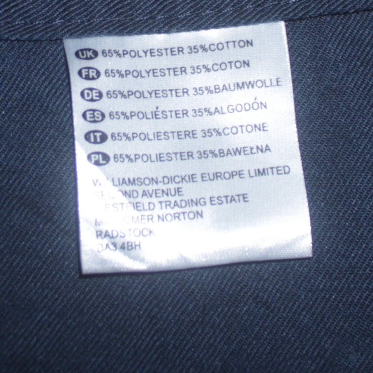 Dickies Men's Blue Cargo Workwear Trousers Size 44 Regular Polyester Cotton