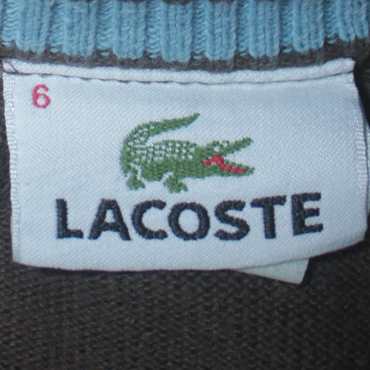 Lacoste Men Brown Cotton V-Neck Jumper Size XL