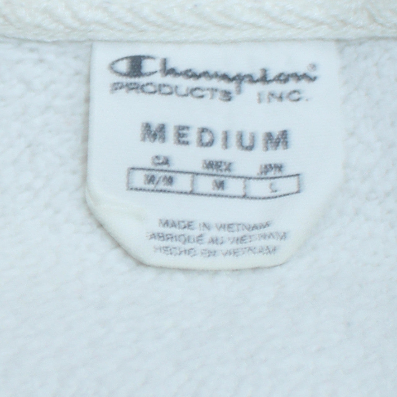 Champion Men's White Medium Crew Neck Pullover Sweatshirt