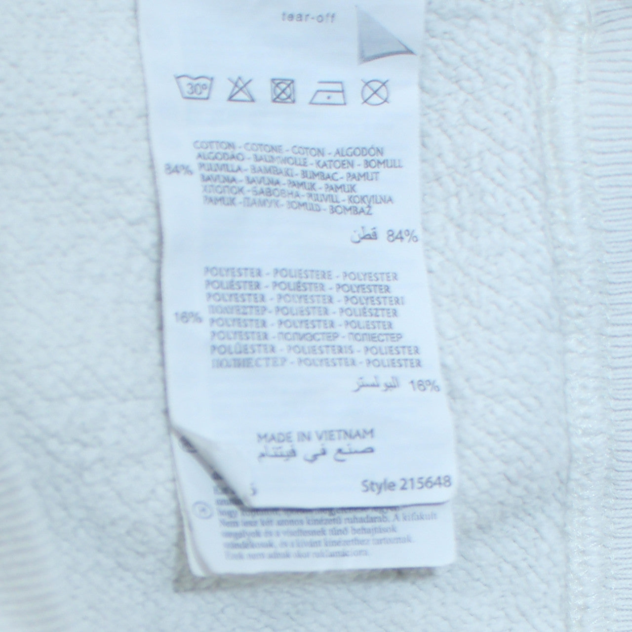 Champion Men's White Medium Crew Neck Pullover Sweatshirt