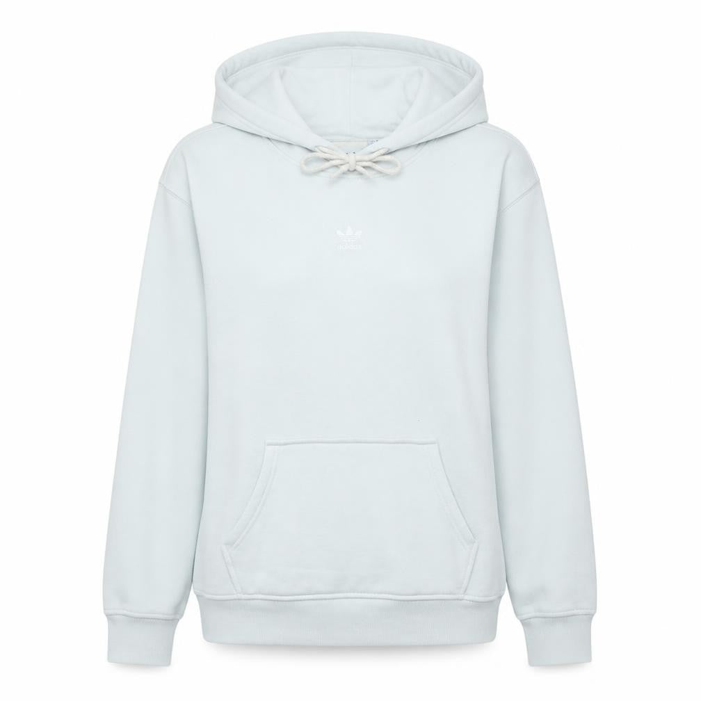 Adidas Women White Hoodie Size 8 Pullover Cotton Blend