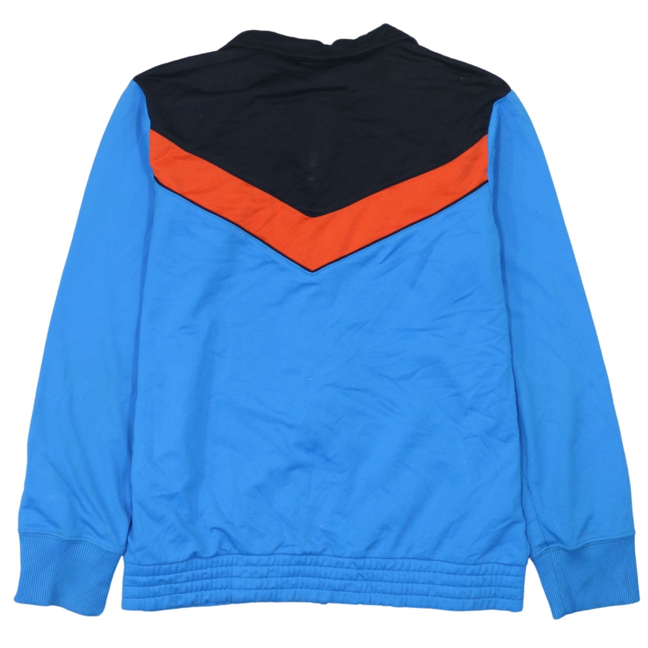 Nike Boys Blue Black Orange Full Zip Sweatshirt L Logo Colourblock