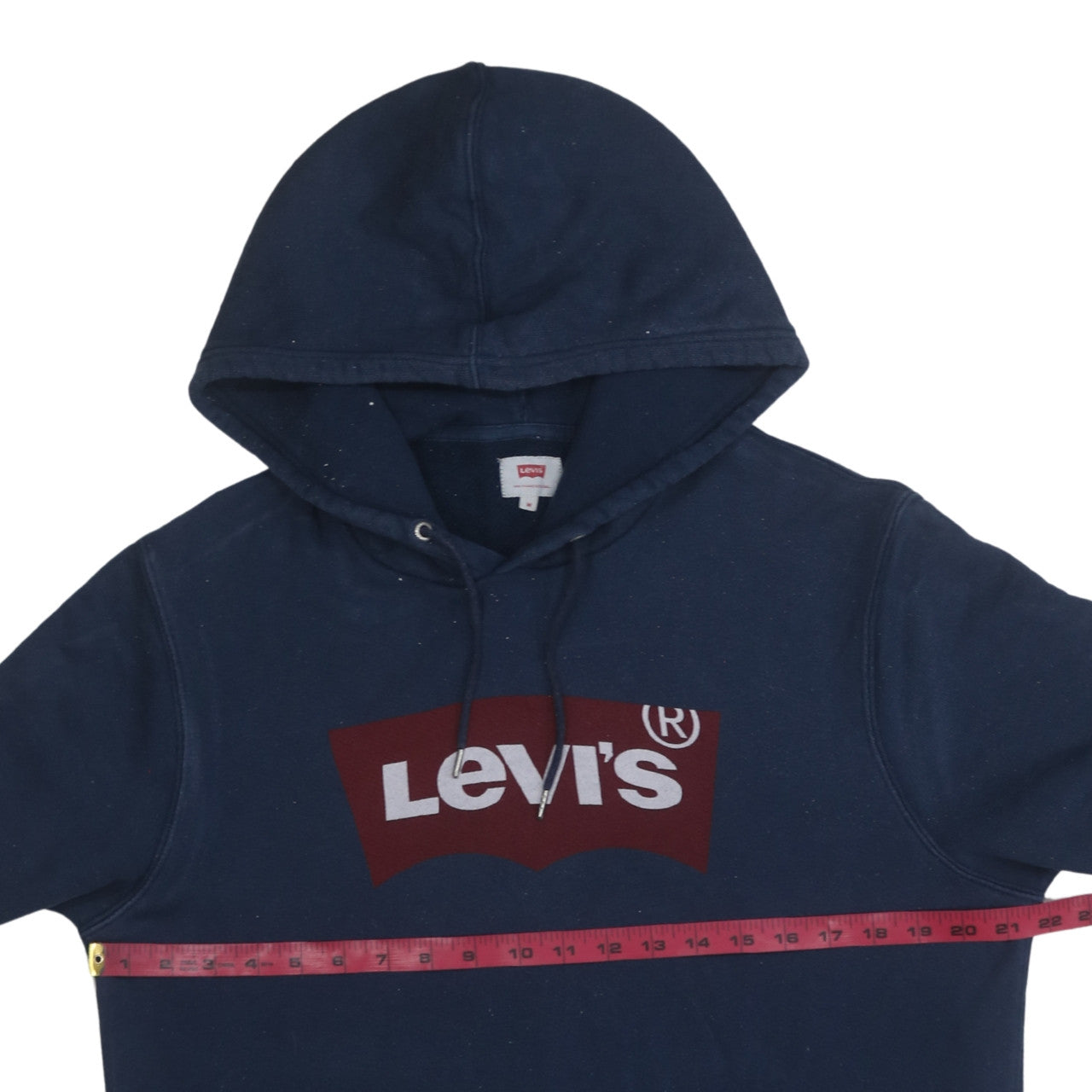 Levi's Men's Blue Pullover Hoodie M Logo Fleece Sweatshirt