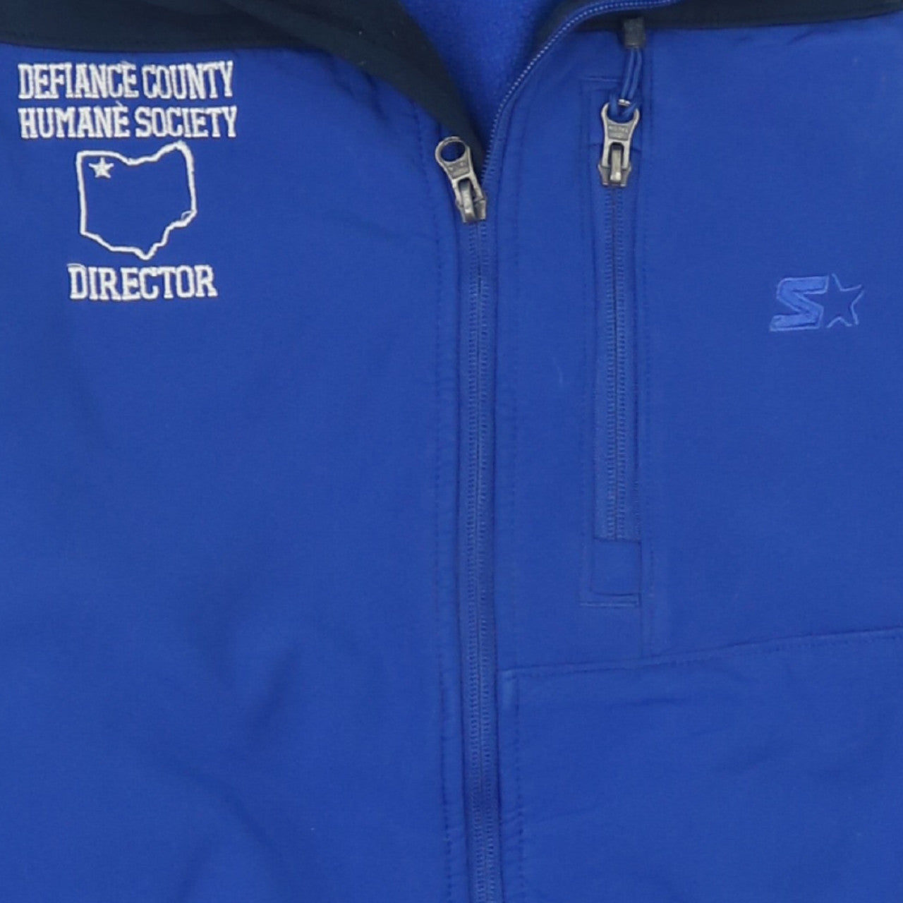 Starter Men's Blue Full Zip Softshell Jacket M (38-40) Defiance County Director