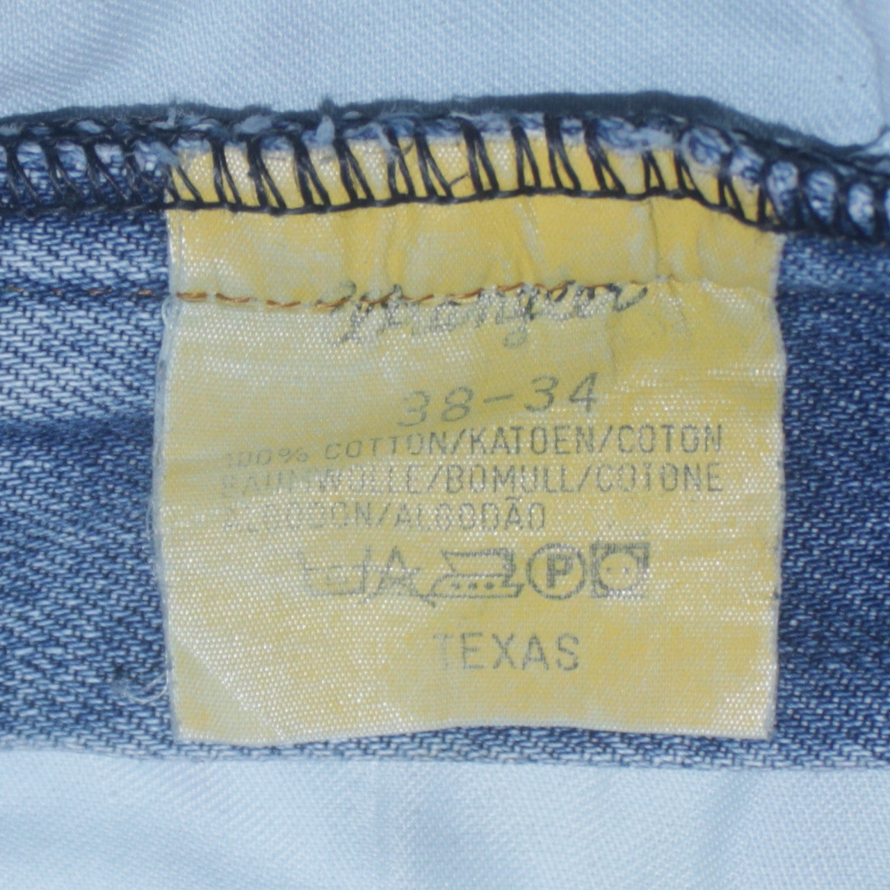 Wrangler Men's Blue Texas Regular Fit Straight Leg Jeans 38x34