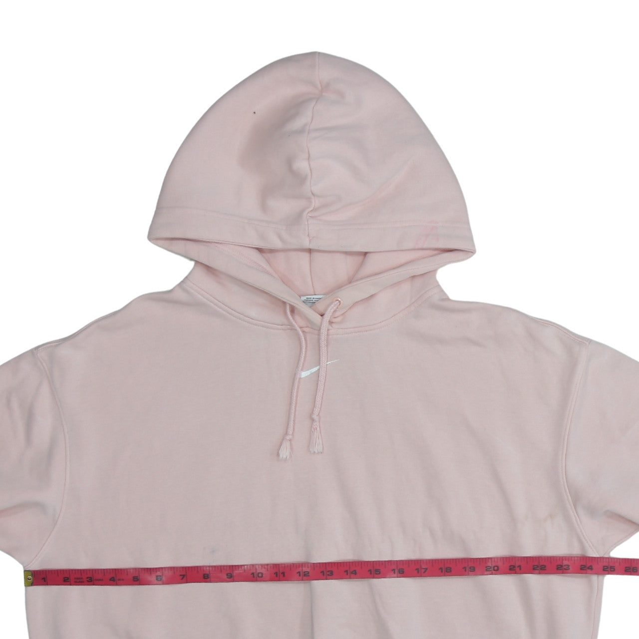 Nike Womens Pink Pullover Hoodie M Cotton Blend Casual Sweatshirt