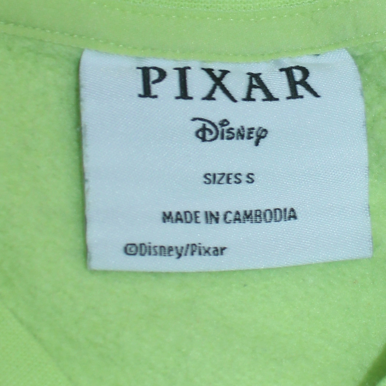 Pixar Monsters University Green Unisex Sweatshirt Size S