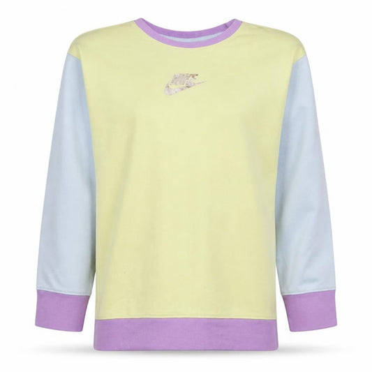 Nike Girls Multicoloured Logo Pullover Sweatshirt Size 146 Standard Fit
