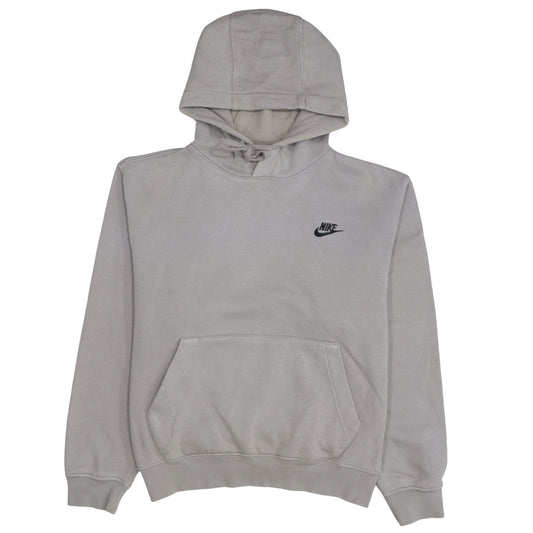 Nike Men's Grey Pullover Hoodie Small Fleece Logo Sportswear