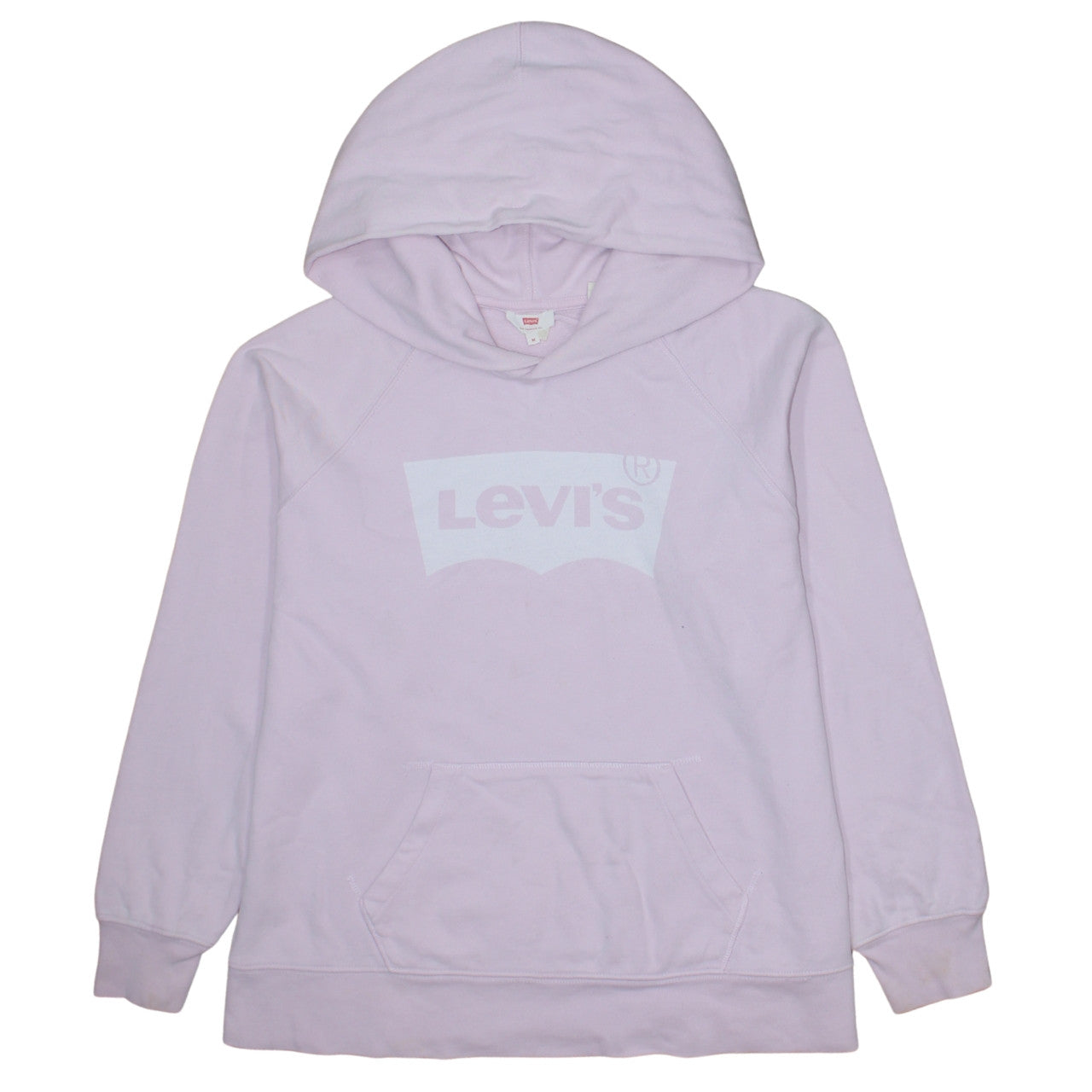 Levi's Women's Pink Pullover Hoodie Medium Logo Cotton Blend