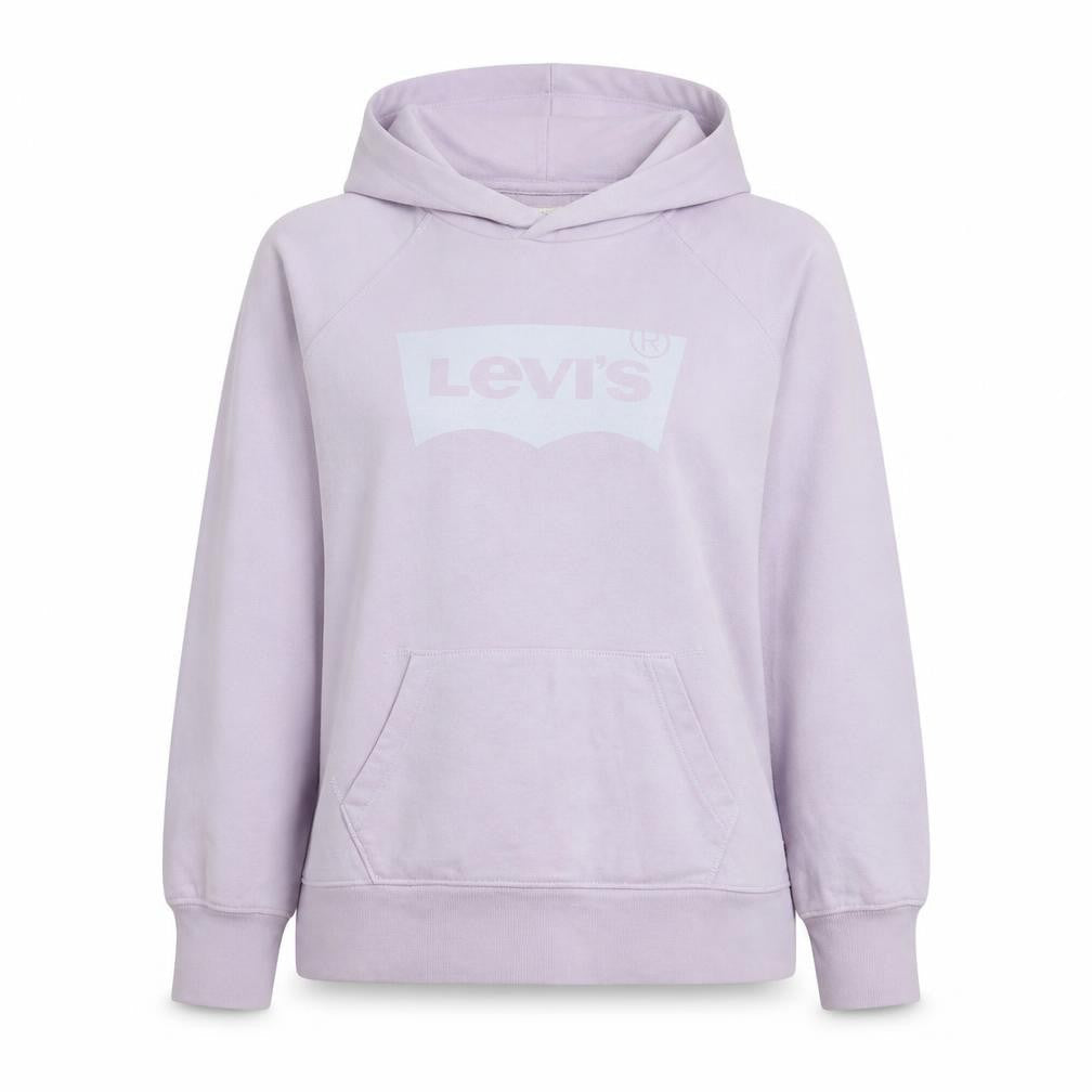Levi's Women's Pink Pullover Hoodie Medium Logo Cotton Blend