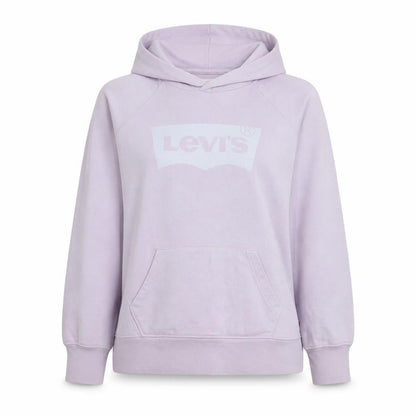 Levi's Women's Pink Pullover Hoodie Medium Logo Cotton Blend