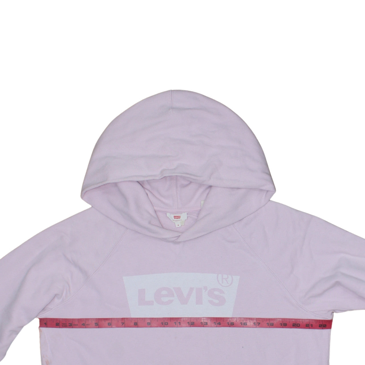 Levi's Women's Pink Pullover Hoodie Medium Logo Cotton Blend