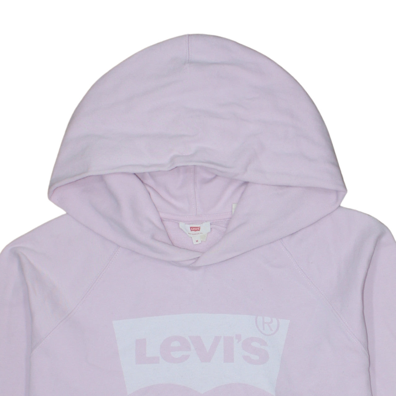 Levi's Women's Pink Pullover Hoodie Medium Logo Cotton Blend