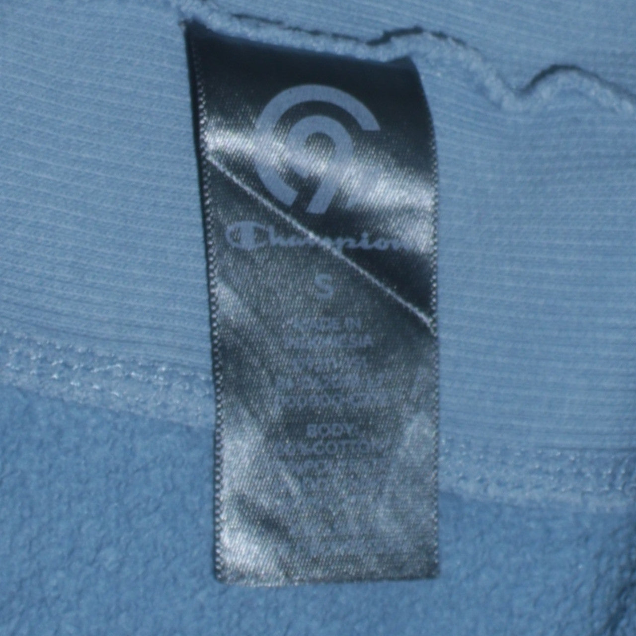 Champion Men's Blue Pullover Hoodie Size S Cotton Fleece Sweatshirt