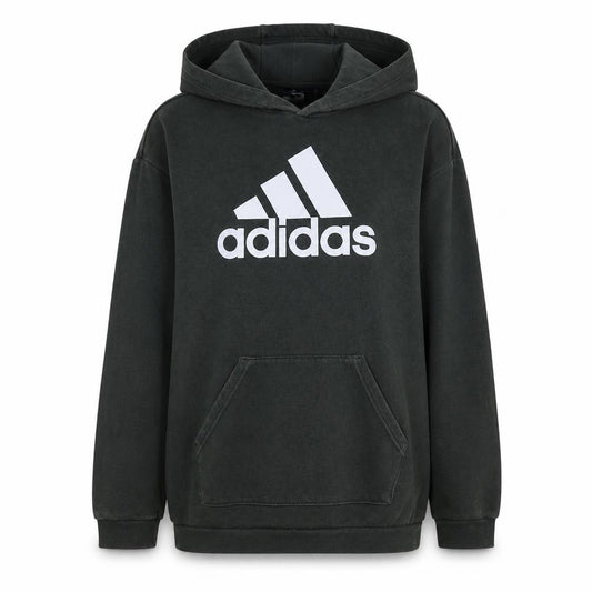 Adidas Womens Black Small Pullover Hoodie with Logo Design