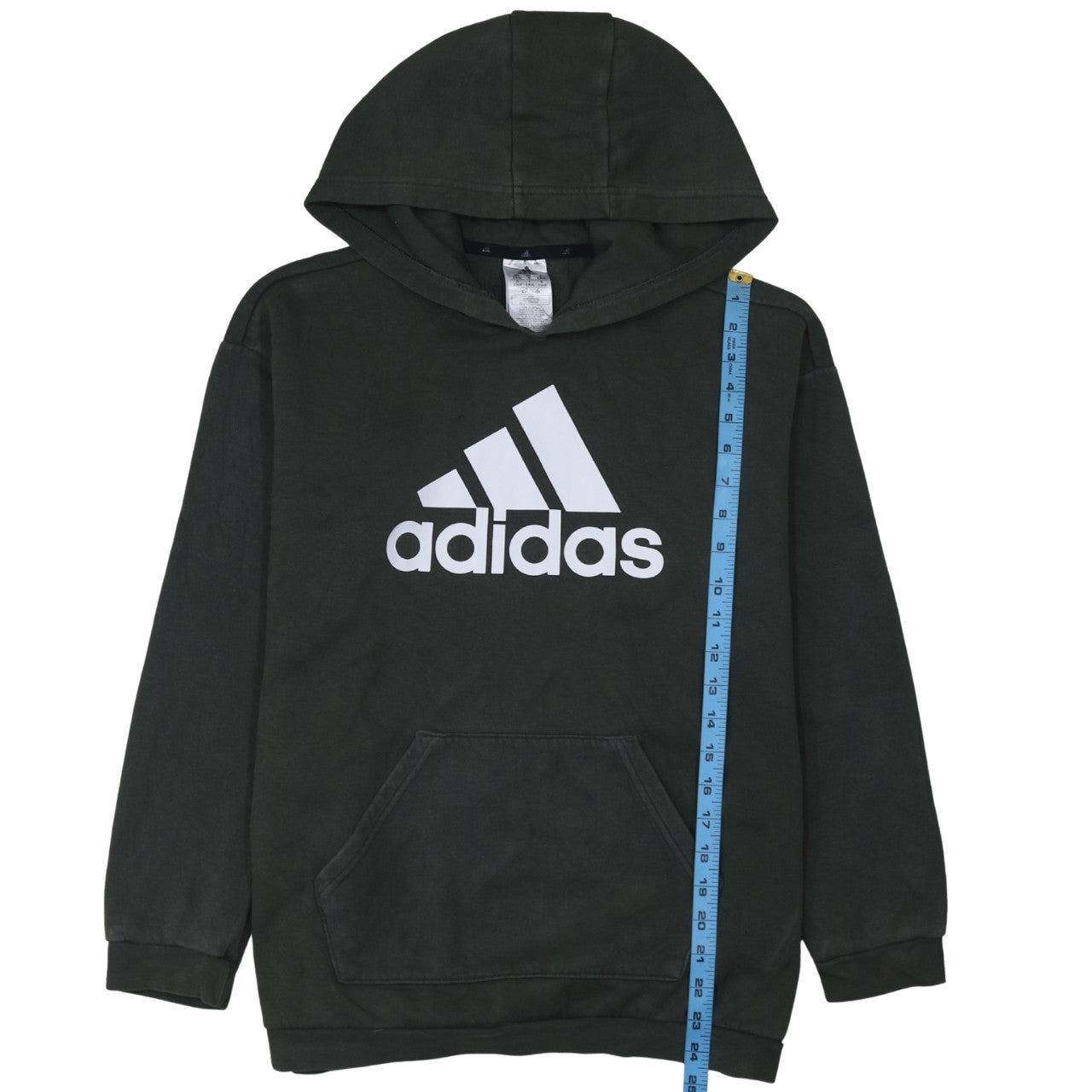 Adidas Womens Black Small Pullover Hoodie with Logo Design