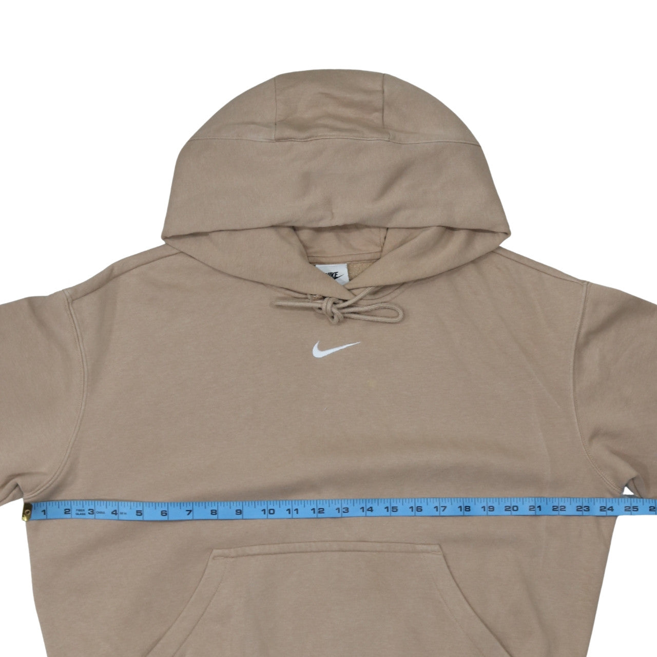 Nike Women Beige XS Pullover Hoodie Cotton Blend Casual Sweatshirt