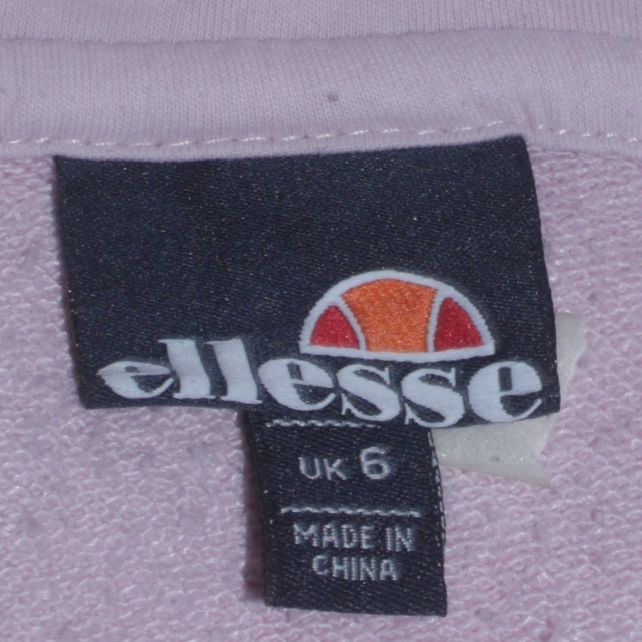 Ellesse Womens Pink Pullover Hoodie UK 6 Cotton Blend Hooded Sweatshirt