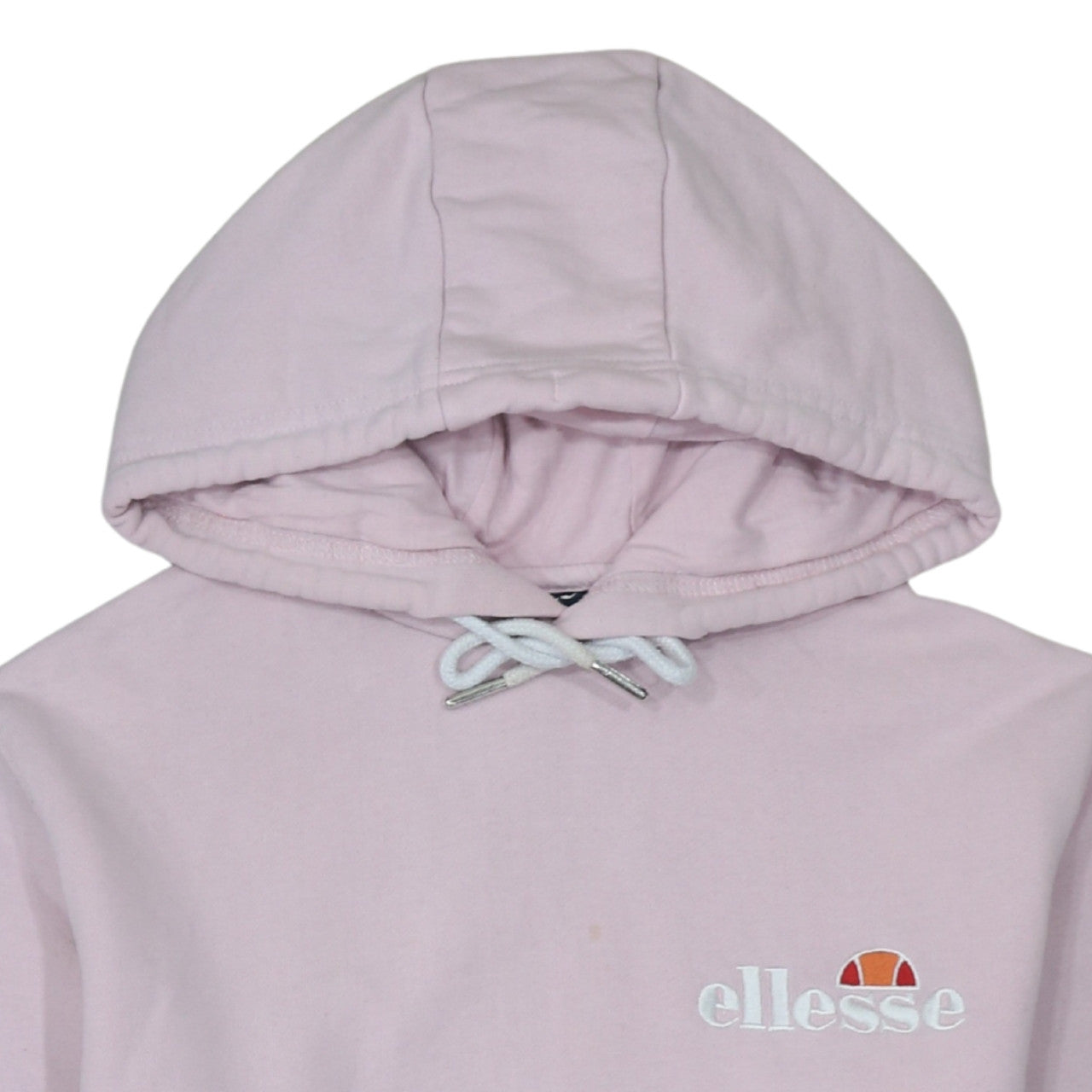 Ellesse Womens Pink Pullover Hoodie UK 6 Cotton Blend Hooded Sweatshirt