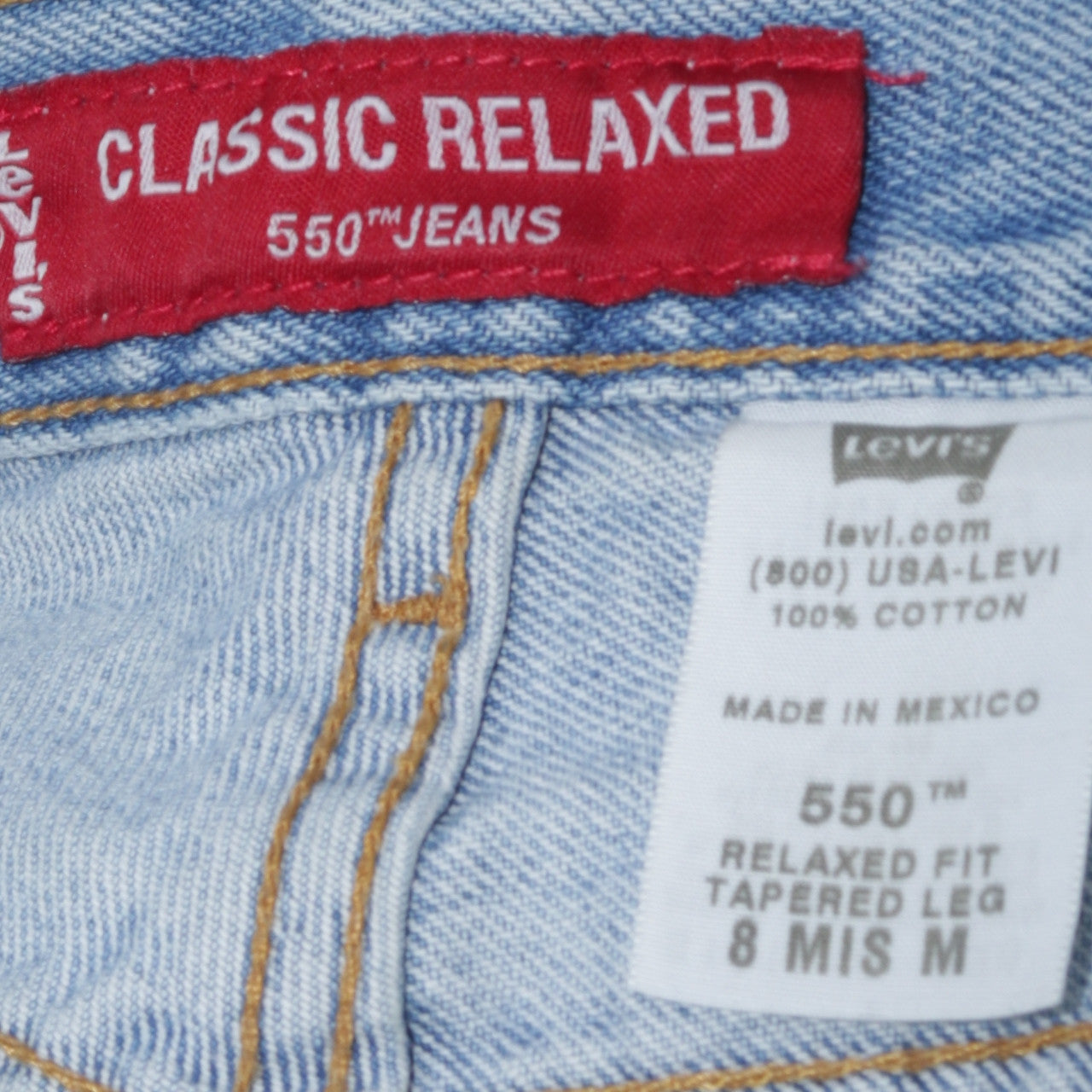 Levi's Women's Blue 550 Relaxed Fit Tapered Jeans Size 8