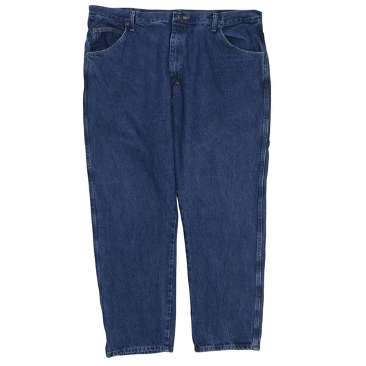 Wrangler Men's Blue 42x30 Regular Fit Straight Denim Jeans