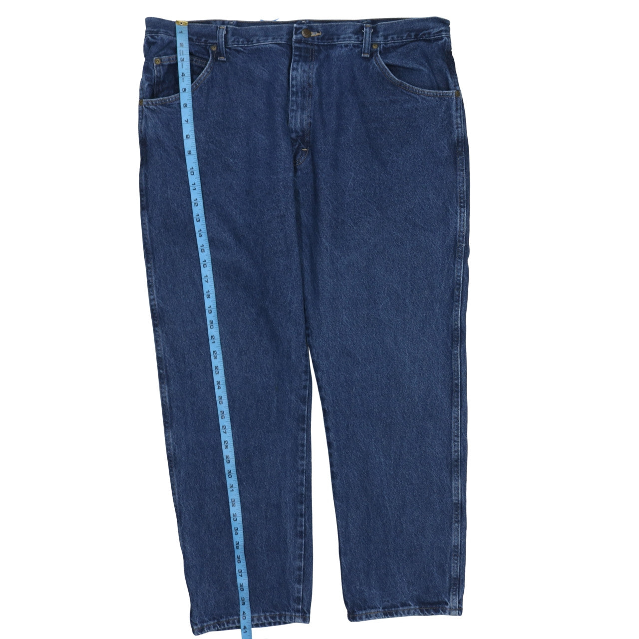 Wrangler Men's Blue 42x30 Regular Fit Straight Denim Jeans
