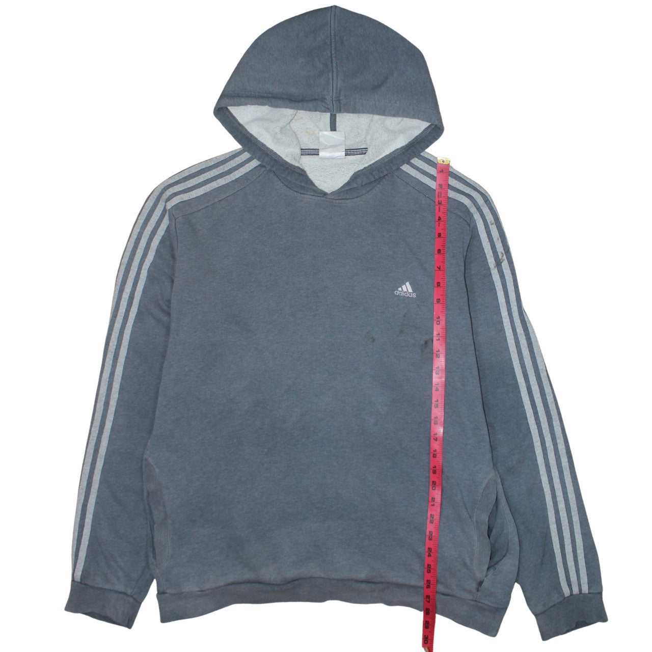 Adidas Men's Grey Pullover Hoodie Size M Sportswear
