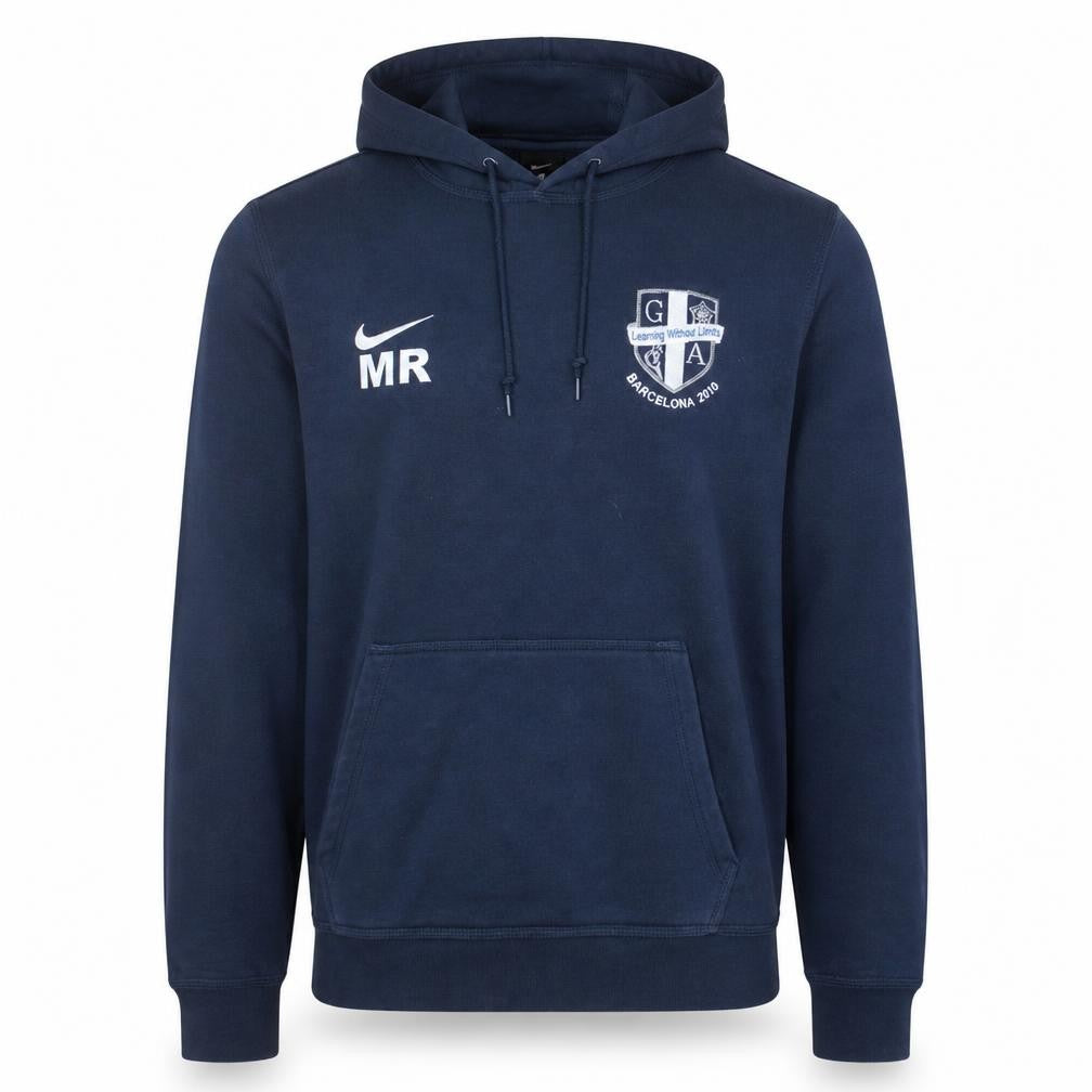Nike Men's Blue Pullover Hoodie Size L Embroidered Logo