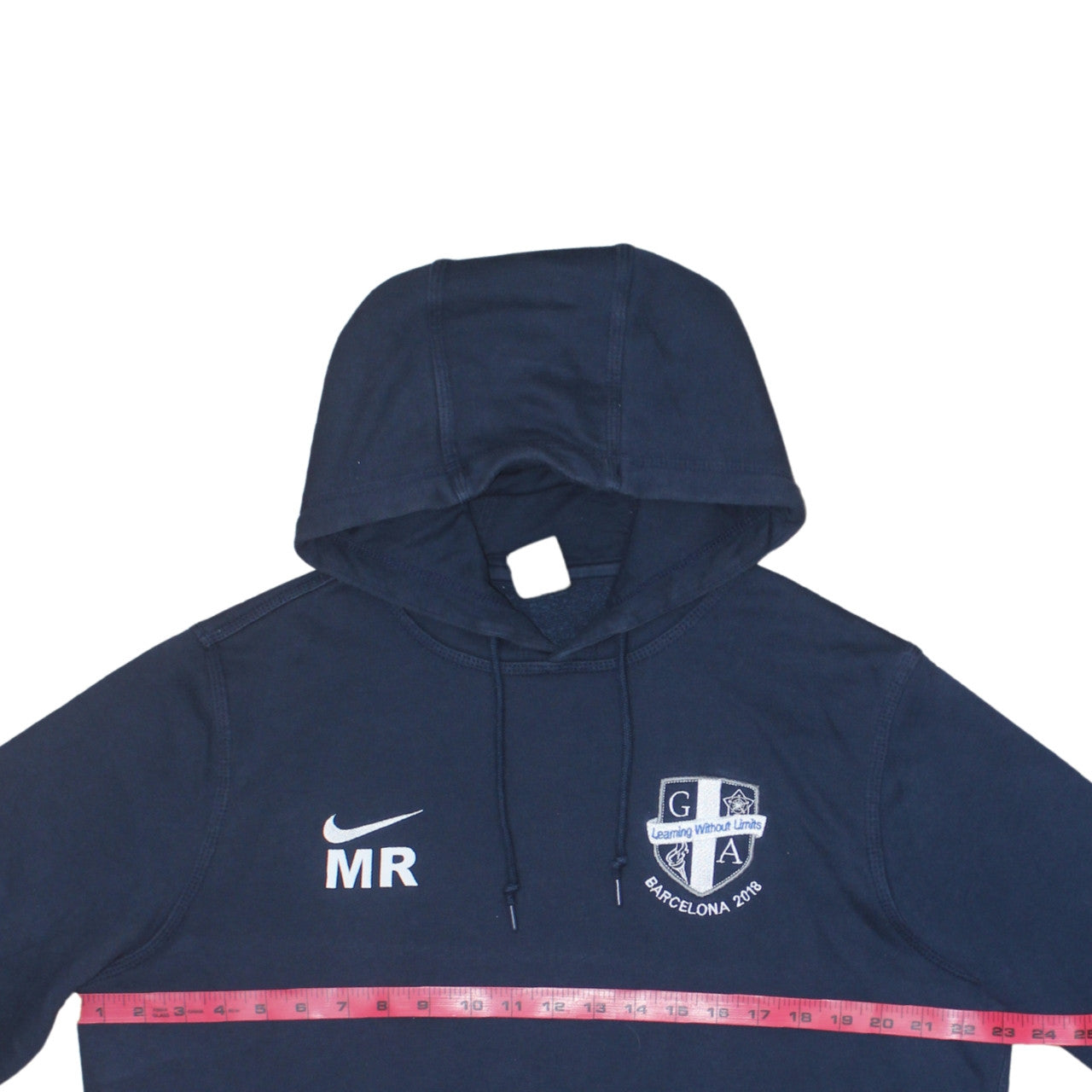 Nike Men's Blue Pullover Hoodie Size L Embroidered Logo