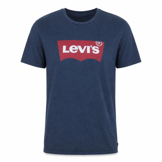 Levi's Men's Blue Graphic Logo Crew Neck Cotton T-Shirt Size M