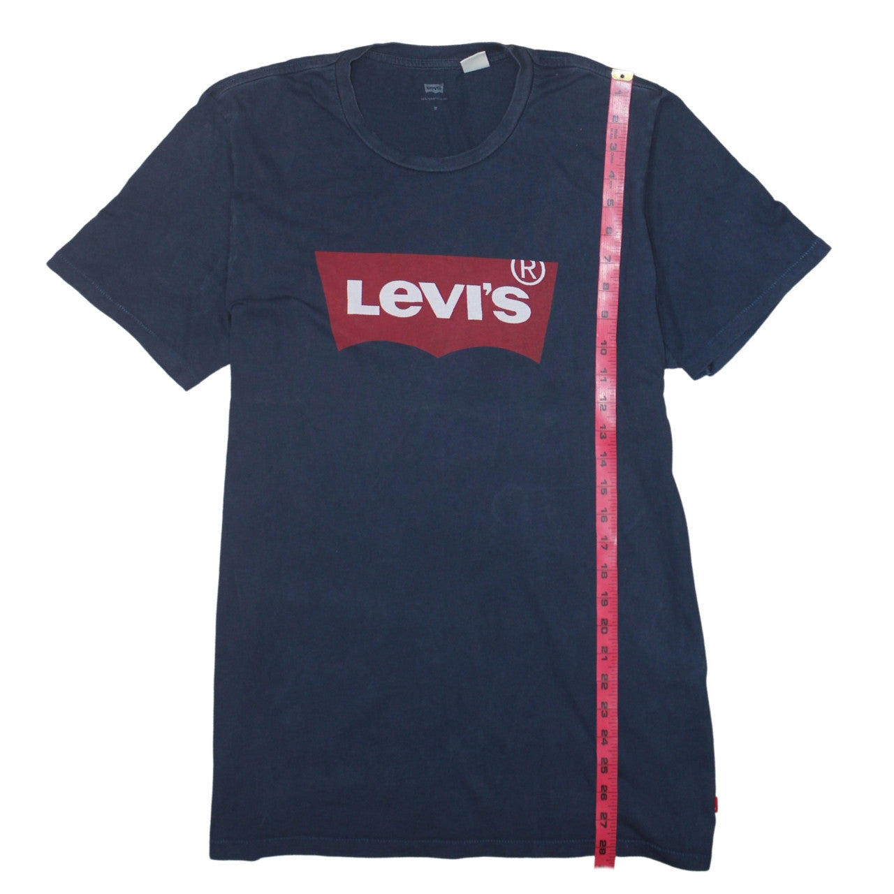 Levi's Men's Blue Graphic Logo Crew Neck Cotton T-Shirt Size M