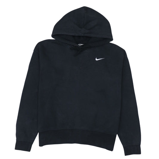Nike Men's Black Pullover Hoodie Small Logo Fleece Sweatshirt