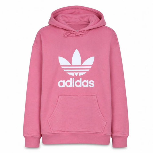 Adidas Womens Pink Pullover Hoodie XS Graphic Logo Cotton Casual